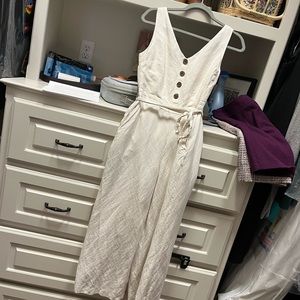 Loft Linen and Lined Jumpsuit 0